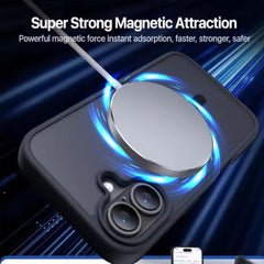 strong magnet black clear case for iphone 17 