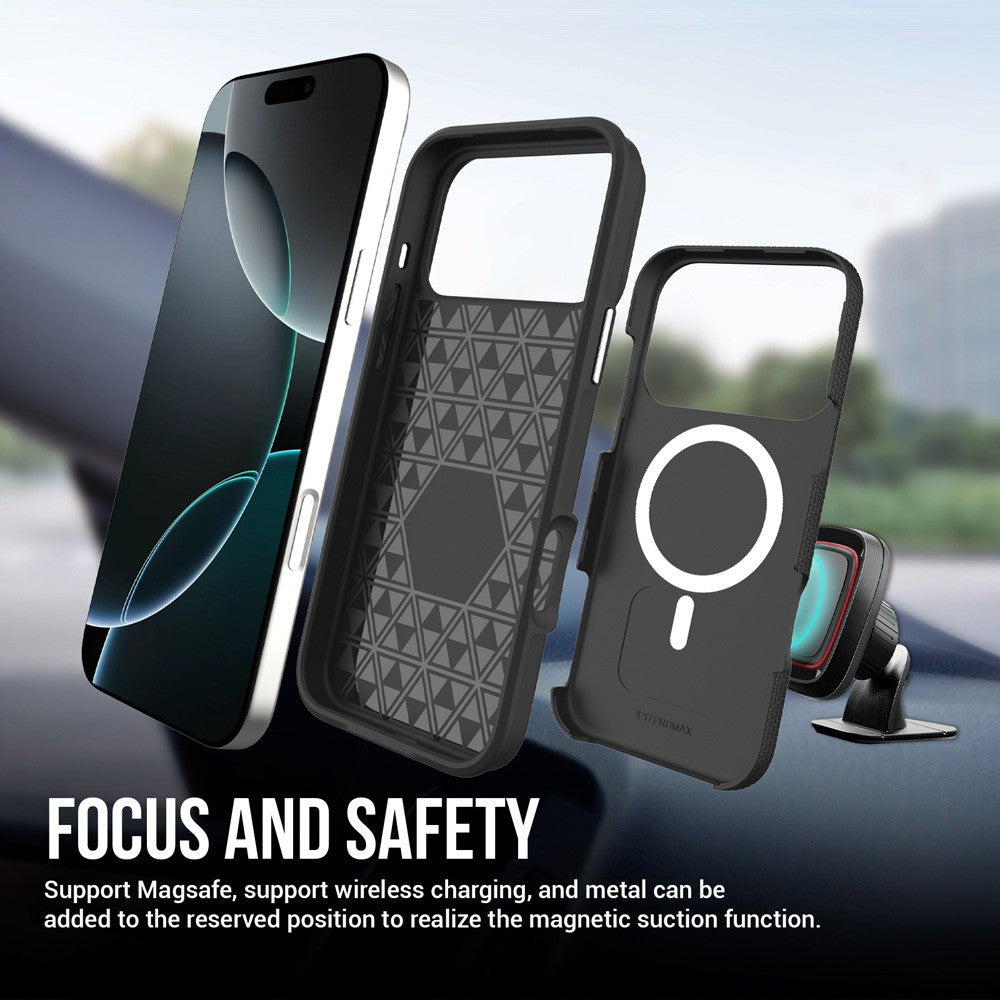For IPhone 17 Pro Rhinos Rugged Shockproof Case With Magnetic Ring