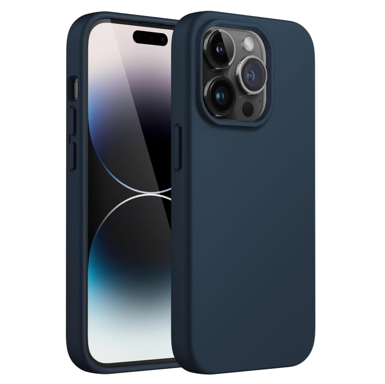 IPhone 14 pro navy silicone case 