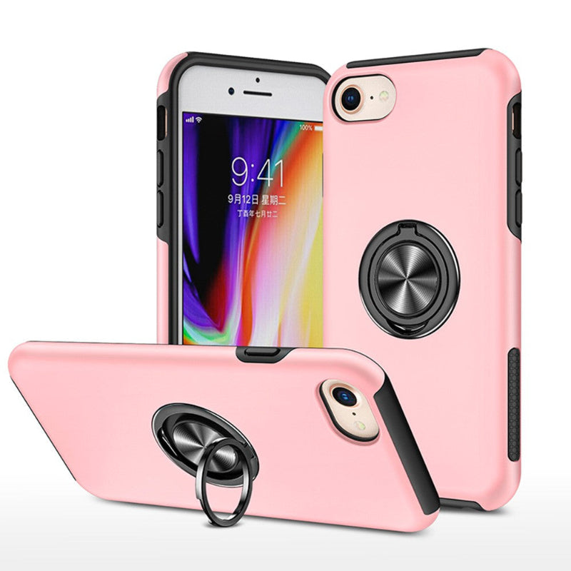 IPhone SE pink ring case with stand feature