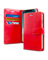 Red color diary case for iphone 16