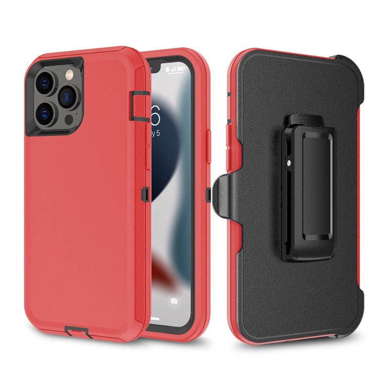 iphone 14 pro heavy duty otterbox defender red case