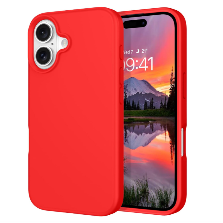 Iphone 16 Plus red silicon case