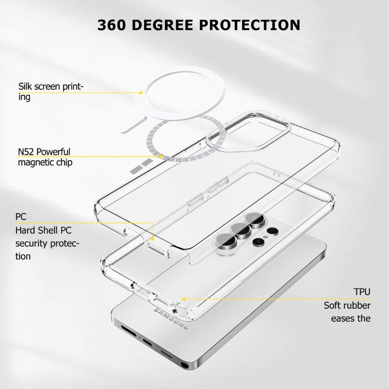 layers of magsafe clear s26 ultra case