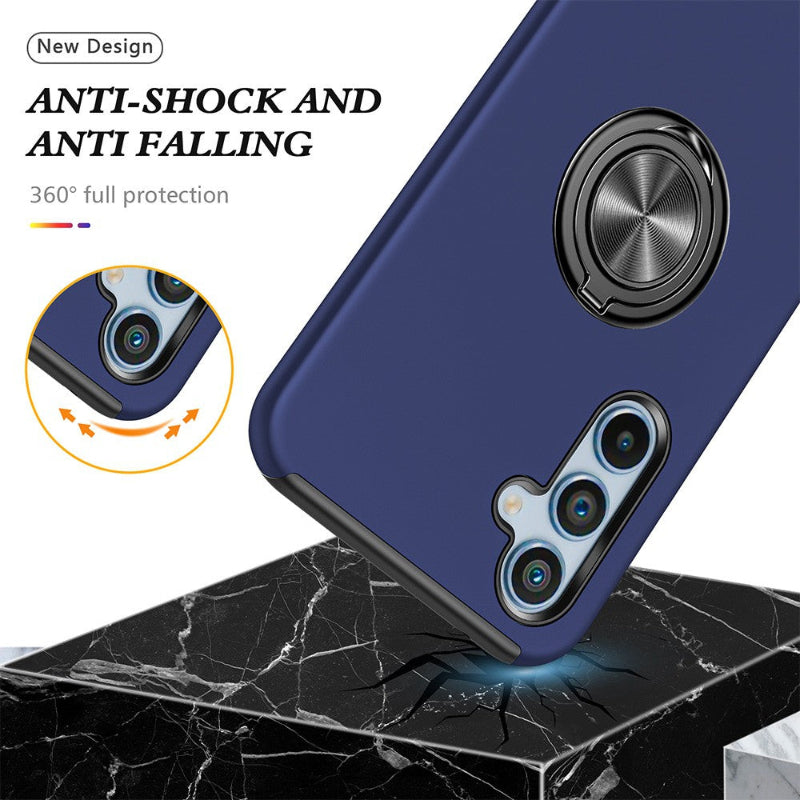 Samsung S24FE heavy duty case with ring holder stand