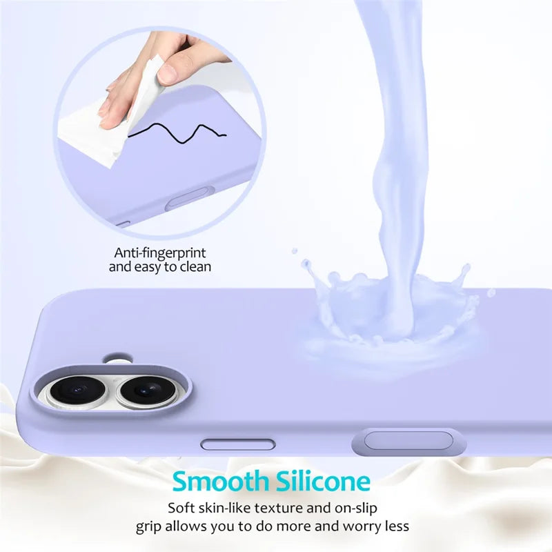 For IPhone 17 Liquid Silicone Magsafe Case -  Light Purple (REDEFINE)
