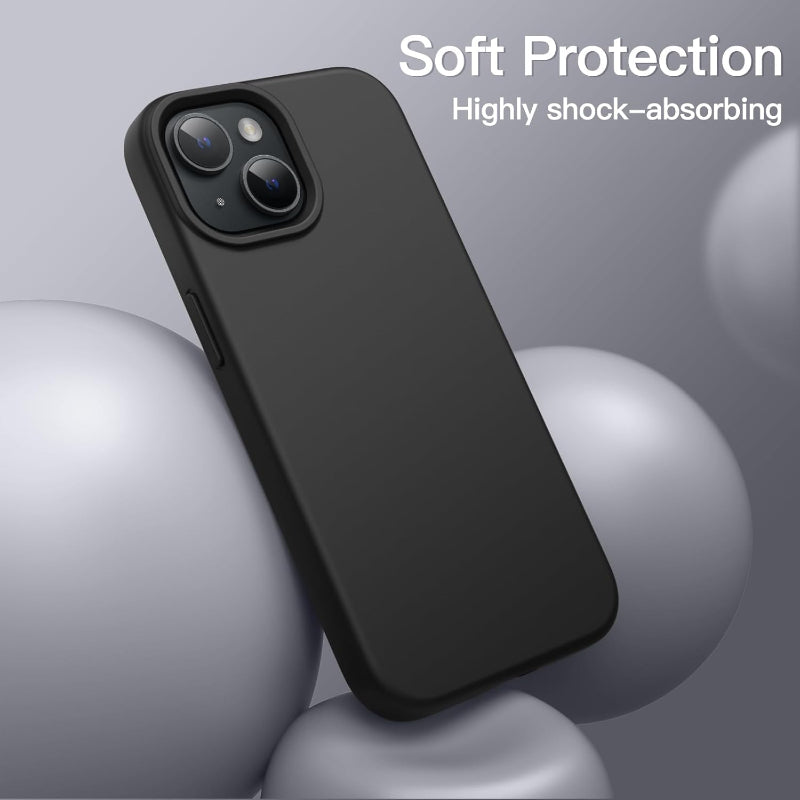IPhone 15 Plus black silicone case