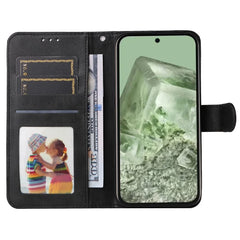 Black wallet case with card slots and photo frame for pixel 6a